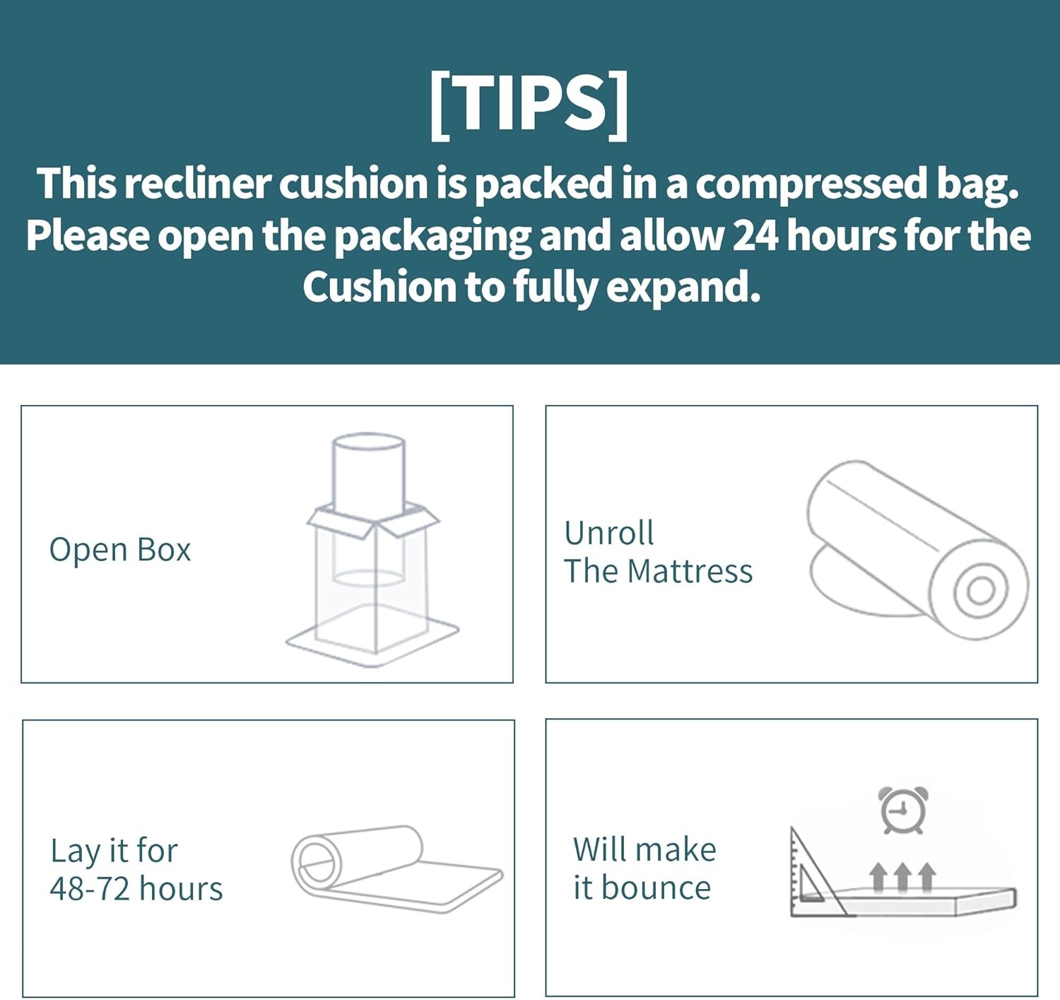 ROYALAY Foam Recliner Chair Seat Cushion with Lumbar Support Pillow for Elder...