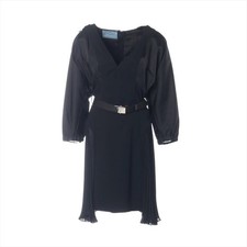 Prada Re Nylon Re Nylon 21 years Polyester Dress 36 Ladies' Black  P3E75H Detach