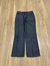 Vintage 60s 70s Maverick Bell Bottom Indigo Western Denim Jeans 32x30
