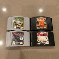 Turok N64 1 2 3 Rage Wars Lot Dinosaur Hunter Seeds of Evil Shadow Oblivion
