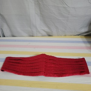 Brioni Cummerbund Burgundy Red Silk Elastic Waist Pleated Formal Wedding Italy