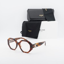 Celine CL50161F 053 Havana 52mm Eyeglasses New Authentic