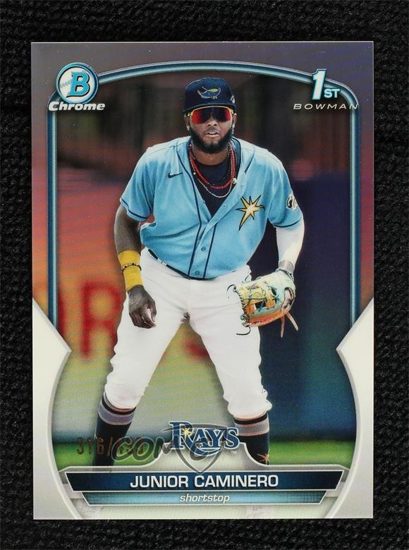 2023 Bowman Chrome Prospects Refractor 316/499 Junior Caminero #BCP-61 1p13