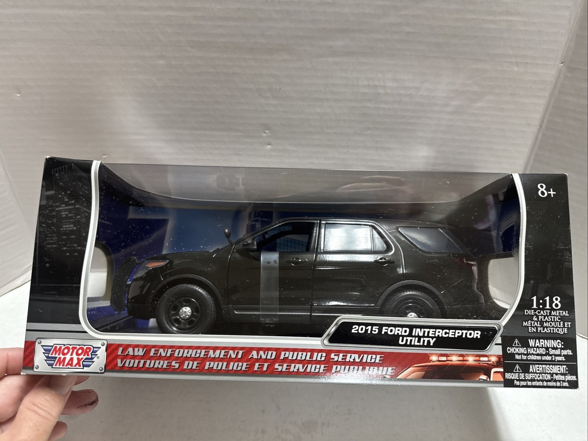 Motormax 1:18 Ford Explorer Interceptor Utility BLACK Slicktop