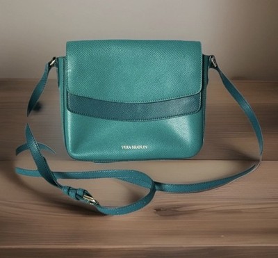 Vera Bradley Leather Twice as Nice Turquoise Crossbody Purse NWOTGS