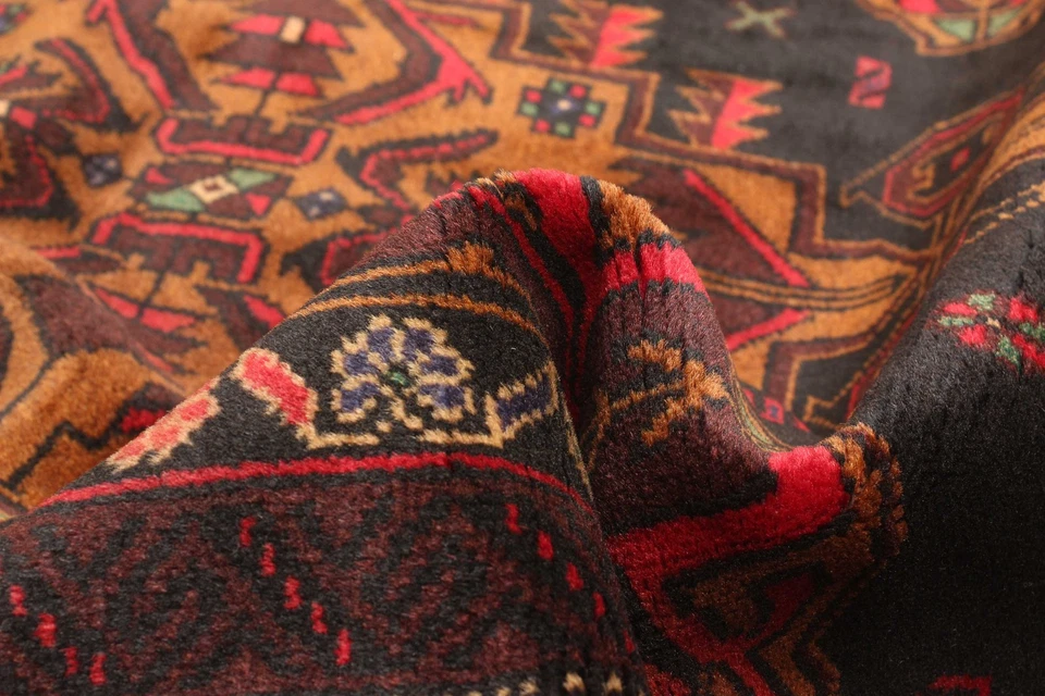 Alfombra tradicional vintage anudada a mano de 3'1" x 5'0" alfombra de lana oriental Foto 3 de 4