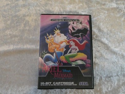 Sega Mega Drive 16-Bit Cartridge Spiel ''Ariel the little Mermaid'', 1992 Vintage