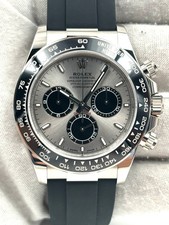 eBay Live- Rolex Daytona Silver Dial White Gold Oysterflex 126519LN B&P