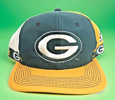 Vintage Green Bay Packers Hat Snapback Multi Panel Team NFL Pro Player Adult Cap