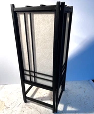 Japanese Style Shoji Screen, Handmade rice paper with black wood, Exc Cond