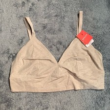 NWT Spanx cotton comfort bralette Heather oatmeal XL