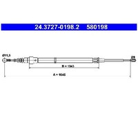2X Handbremsseil Hinten FüR VW Polo 6V 9A 9N 1.6 1.8 1.9 95 Bis 09 ATE AZQ ASY