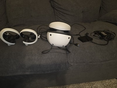 PSVR2 Virtual Reality Gaming Headset. PC Adapter + Controllers Included.