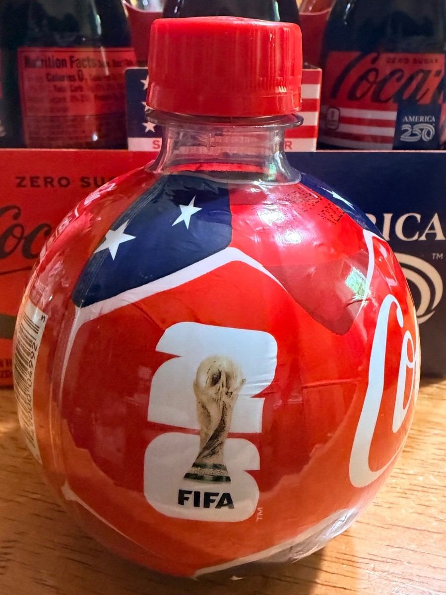 Coca-Cola FIFA 2026 World Cup Soccer Ball Shaped Unopened Full