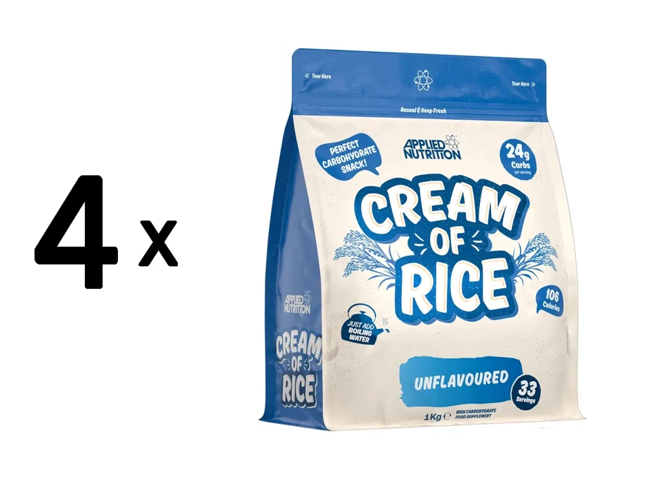 4 x Applied Nutrition Cream of Rice (1000g) Unflavoured (11,25 EUR/kg)