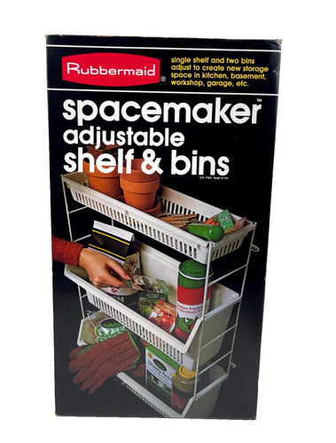 Vintage Rubbermaid 1982 Spacemaker Adjustable Shelf & Bins NEW - 第 1/6 張圖片
