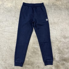 Adidas Originals Small Blue Sweatpants Joggers Trefoil Logo Mens