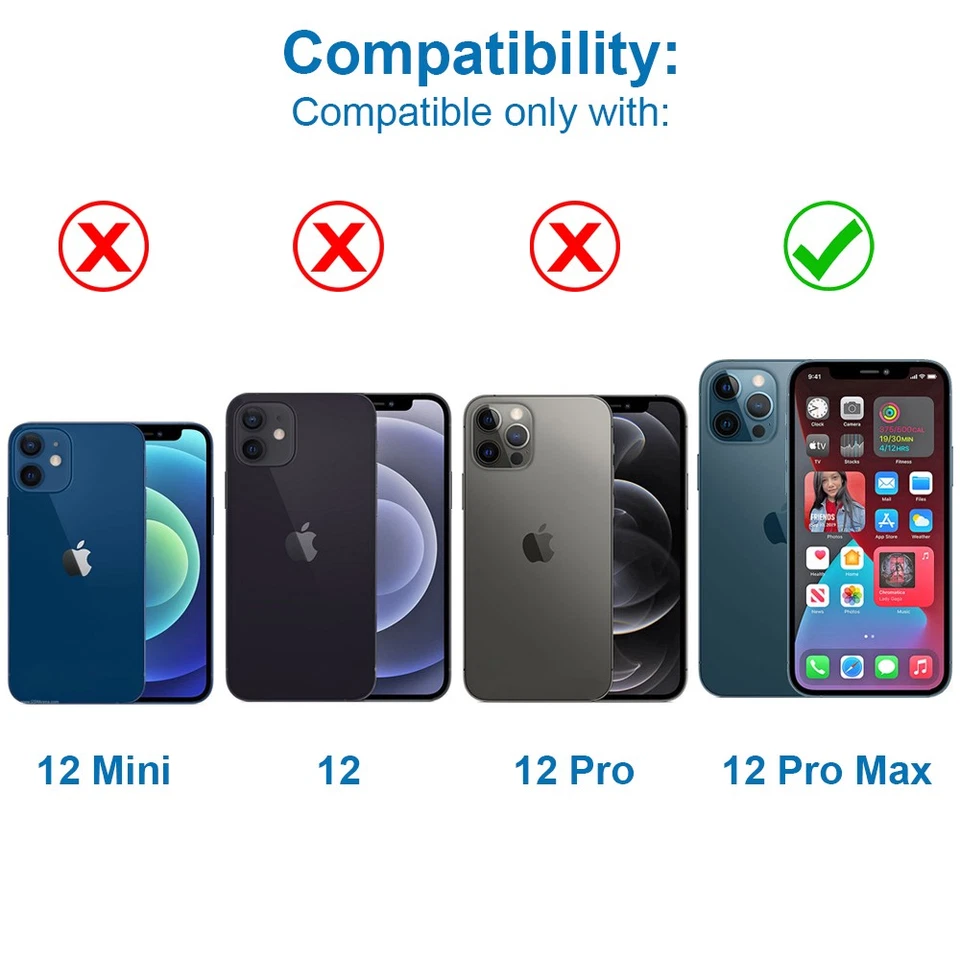 Repuesto de lente de vidrio para cámara trasera para iPhone 12 Pro Max - 6,7 pulgadas Foto 3 de 4