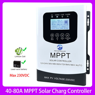 12V 24V 48V 60V 72V 84V 96V MPPT Solar Charge Controller 230VDC 40A 60A 80A Sola