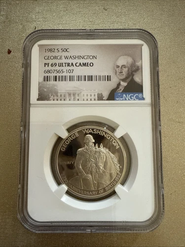 1982-S George Washington 50 Cent NGC PF-69 ULTRA CAMEO - Special Portrait Slab