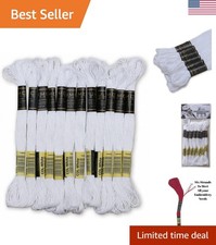 Pack of 12 Embroidery Thread  100 Egyptian Cotton Skeins  Cross Stitch E...