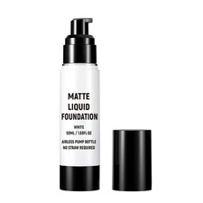 Clown White Liquid Makeup Foundation, White Face Painting Kit, Flawless Full C