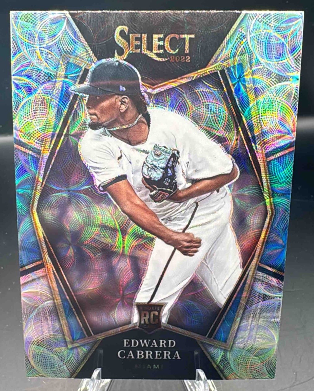 2022 Panini Select Edward Cabrera #110 Scope RC Premier Level Marlins