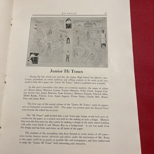 1928 Kanoiau Hilo Hawaii Yearbook Annual , Full Of Old Advertisement (HK28) - Picture 11 of 23