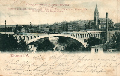 AK* Plauen i.V. - König Friedrich-August-Brücke (AB)20762
