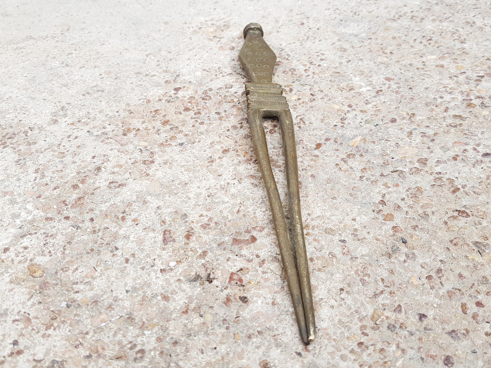 Vintage Old Scarce Handmade Unique Brass Lady Hair Pin Hair Bun Weapon ...