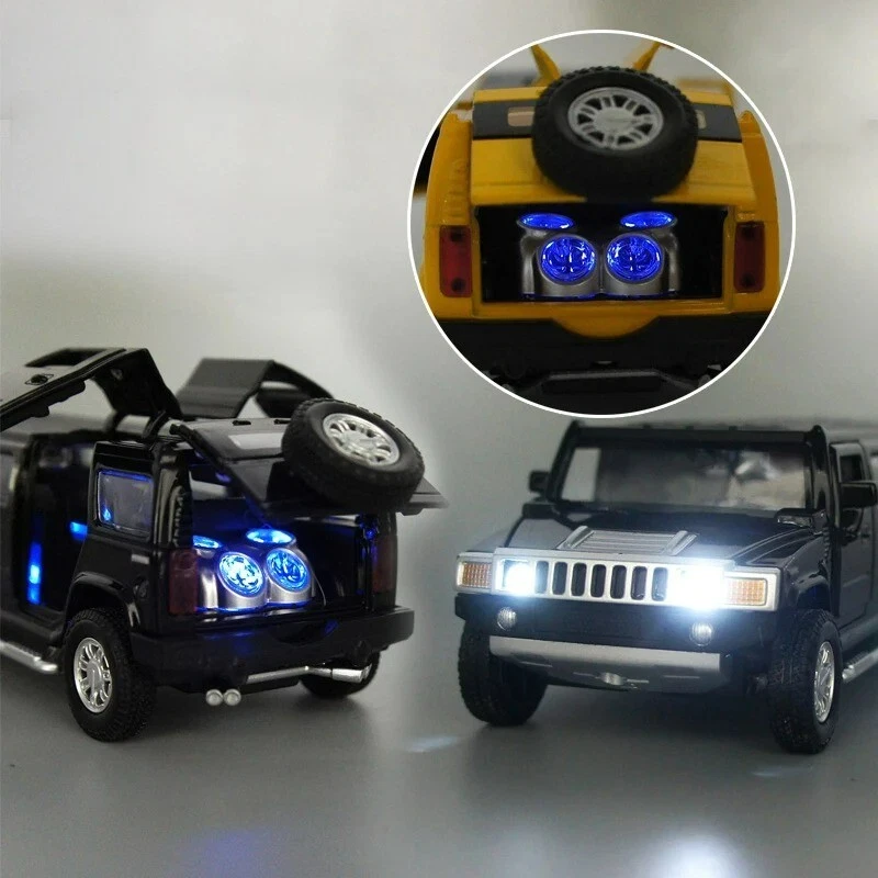 1:32 Alloy Hummer H2 Lengthen Limousine Diecast Model Car Sound Light Kids Toys - Image 4 of 4