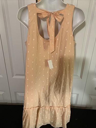 Nuevo con etiquetas Vestido Pullover Ann Taylor LOFT Blanco Melocotón Sin Mangas, Talla Pequeña Atado Espalda - Imagen 2 de 6