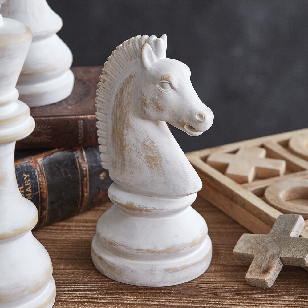 置物 Chess Resin Chess Piece Knight Sculpture Game Room Man Cave Den
