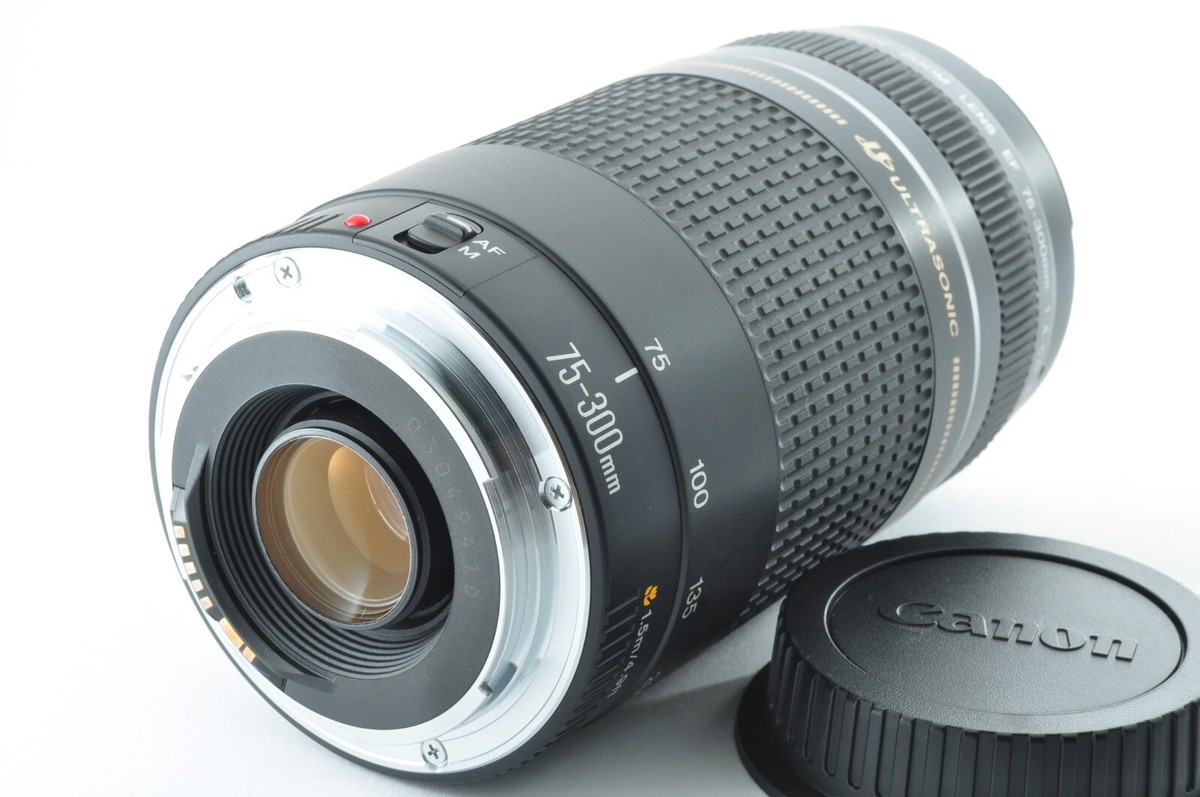 Canon EF 75-300mm f/4-5.6 II USM Lens with F/R caps From Japan | a