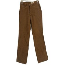 Vntg 70  s Calvin Klein Brown Corduroy Pants 24x30 Straight Leg Size 7
