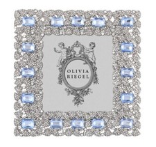 Olivia Riegel BLUE GENEVIEVE 4" x 4" Picture Photo Frame rhinestones