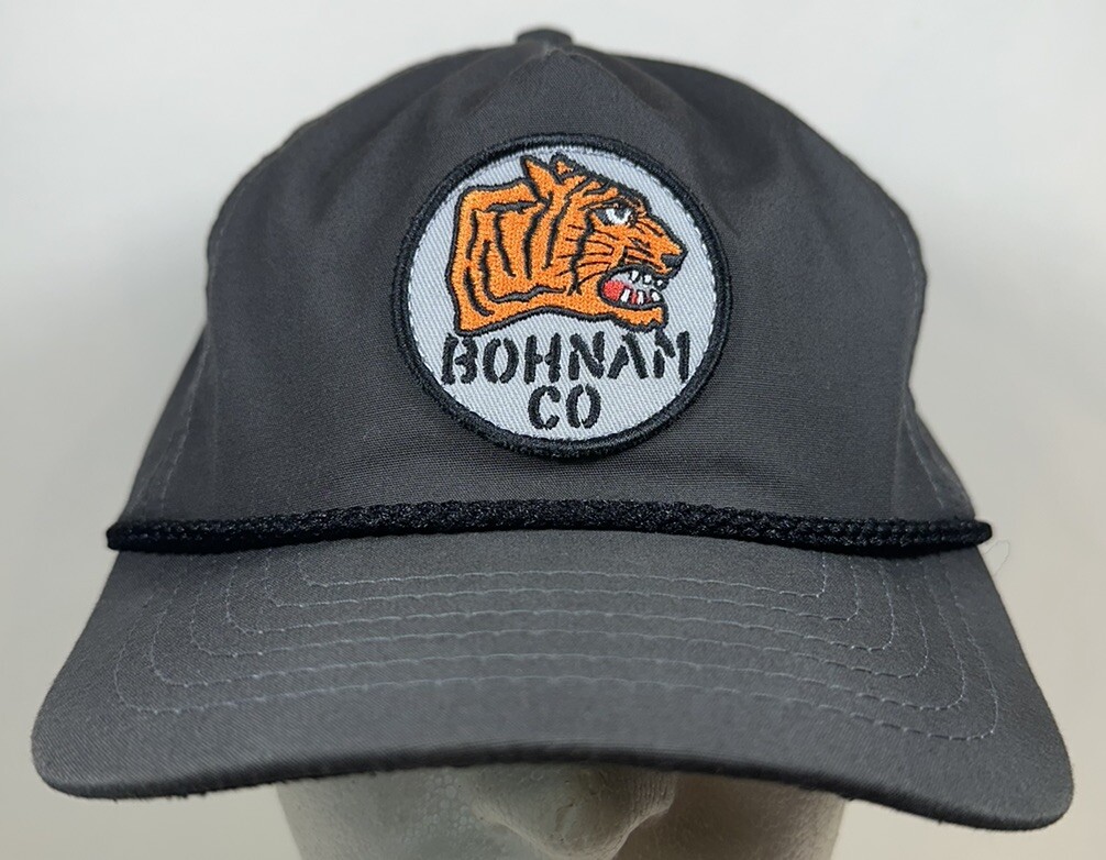 Bohnam Co Hat Tiger Tattoo Logo Patch Trucker Panel Cap Rock Grunge