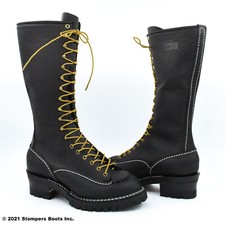 Wesco Highliner 16 Inch Leather Lug Sole Blac...