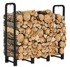 Firewood Rack Stand 4ft Heavy Duty Logs Holder for Outdoor Indoor Fireplace Meta