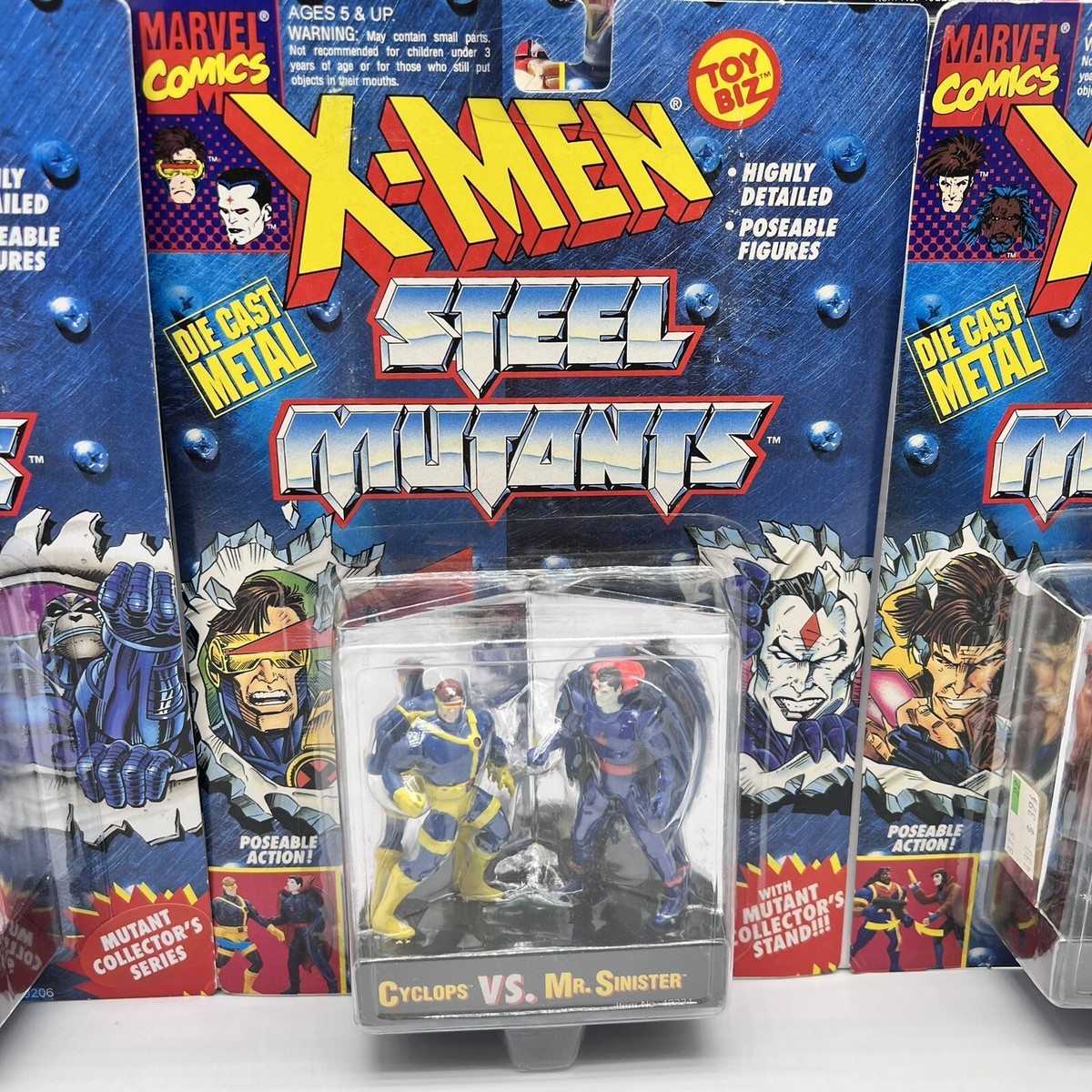 X-Men Steel Mutants E.T. MASK フィギュアセット Toy Biz Marvel Die Cast X-men Figure Lot Steel Mutants