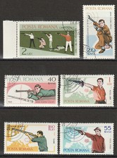 Romania 1965 Stamped European Championships in Shooting Lot of 16