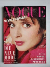 1984 Vogue DEUTSCH Isabella Rossellini VERSACE Renee Simonsen Lisa Fallon FUR