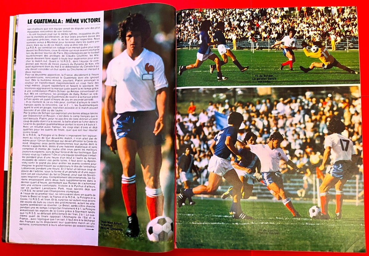 ONZE N°8 1976 Platini - Monchen Gladbach - Rocheteau + Poster Paulo Cesar EUR 9,99 - FR