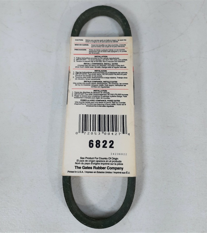 Gates, PoweRated V-Belt 5L320K 84236932 Length 32 in, Width... Gates, PoweRated V-Belt 5L320K 84236932 Length 32 in, Width...