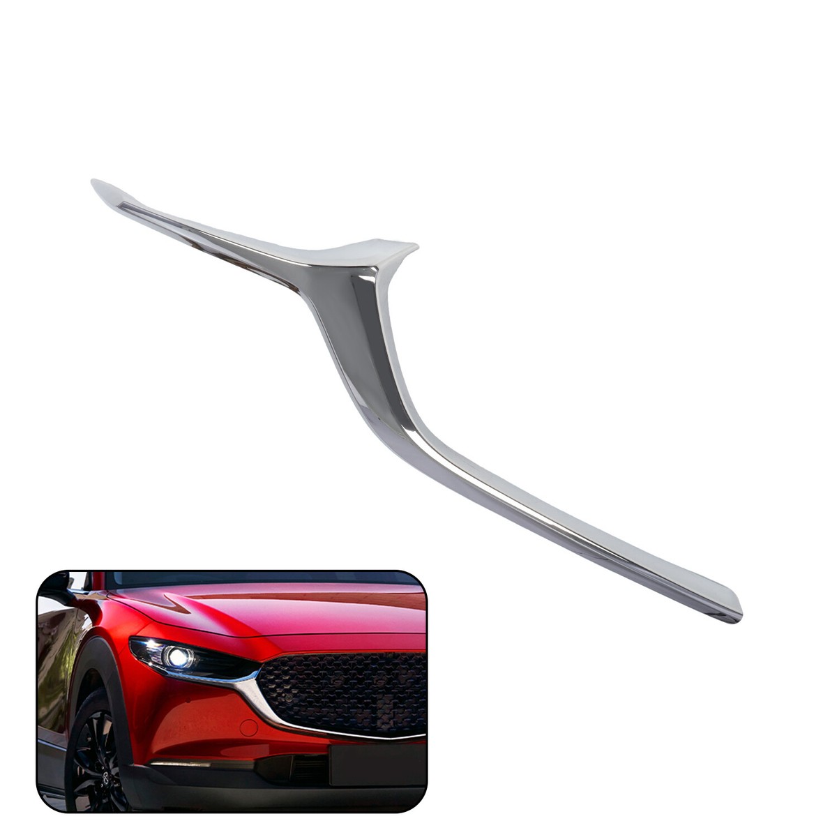 Right Front Bumper Molding Upper Grille Trim Chrome For Mazda CX