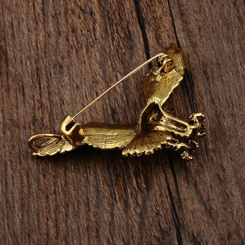 2PCS Eagle Brooch Vintage Alloy Lapel Pin Clothes Accessories for Men Women - Picture 2 of 12