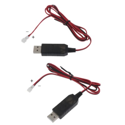 PH2.0 2Pin Charger Cable for 3.7V Rechargeable Battery USB Charging Cord Wire 1m