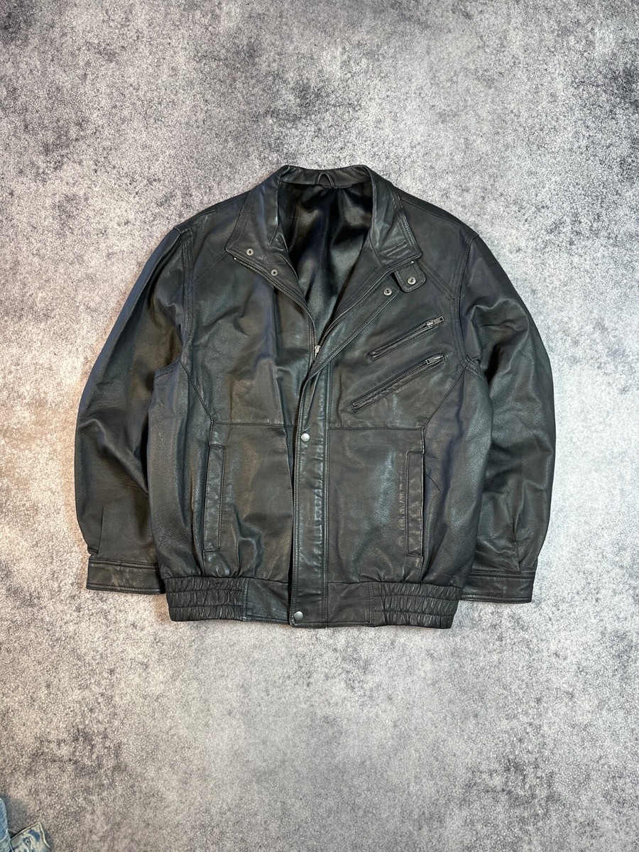 体*れ様 vtg 90s short real leather bomber j Lishow Fashion Women's Vintage 90S Genuine Leather Oversize