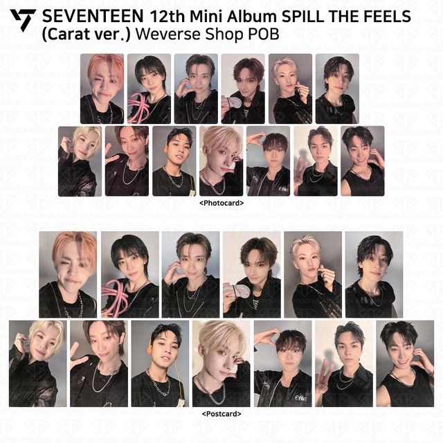SEVENTEEN 12th Mini Album SPILL THE FEELS Carat Ver Weverse Shop POB Photocard