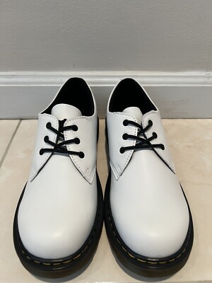 Dr. Martens White Oxford 3-Eye Leather Shoes Mens Sz 6/Wmns 7 New